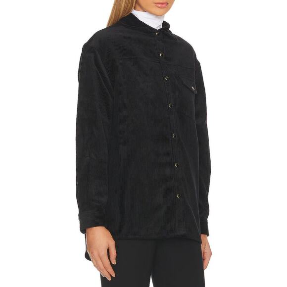 ANINE BING Simon Sloan Shirt Black Corduroy Button Down Long Sleeve Shacket NWT - Picture 6 of 11